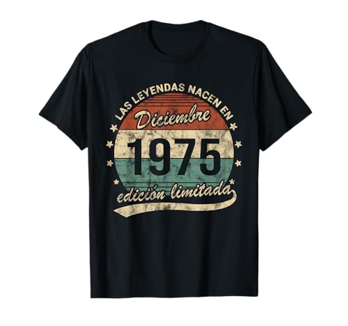 Consigue Navidad ahora 50 Años Cumpleaños Las Leyendas Nacen Diciembre 1975 Retro Camiseta Ofertas 2024 | regaloscumple.com