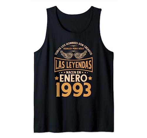 Consigue Regalos ahora Cumpleaños Hombre Regalos Las Leyendas Enero 1993 Camiseta sin Mangas Top Precio 2024 | regaloscumple.com