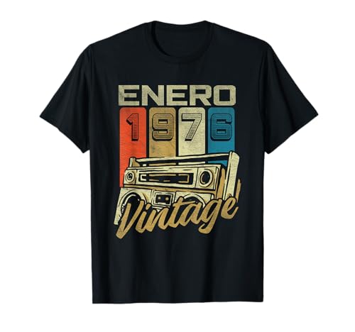 Consigue ahora Catálogo Enero 1976 Vintage - 48 Años Regalo Cumpleaños Hombre Camiseta Top Precio 2024 | regaloscumple.com