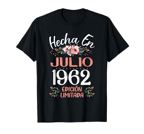 Comprar Hecha En Julio 1962 Mujer Catálogo Regalo 62 Años Cumpleaños Camiseta Rebajas 2025 | regaloscumple.com