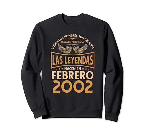 Consigue ahora Cumpleaños Hombre Regalos Las Leyendas Febrero Regalos 2002 Sudadera Top Precio 2024 | regaloscumple.com