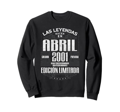 Consigue ahora Las Leyendas Nacen En Abril 2001 24 Navidad Años Cumpleaños Sudadera Ofertas 2025 | regaloscumple.com