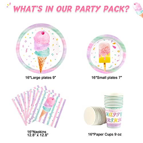 Ofertas WERNNSAI Helado Servilletas de Platos y Taza - Helado y