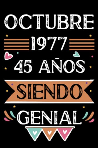 Consigue ahora CUADERNO Octubre 1977 45 Años Siendo Genial: Libro visitas cuaderno 110 páginas felicitaciones idea regalo regalo Para la esposa novia mujer Catálogo La madre Rebajas 2024 | regaloscumple.com