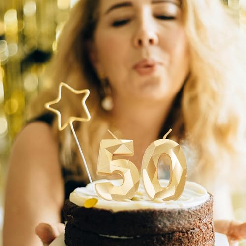 Mejores precios Velas doradas de cumpleaños número 29 velas para pastel de