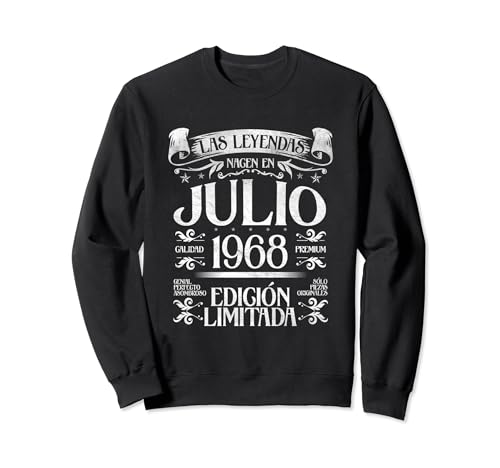 Consigue ahora Navidad Las Leyendas nacen en Julio 1968 - 56 Años Cumpleaños Sudadera Top Precio 2024 | regaloscumple.com