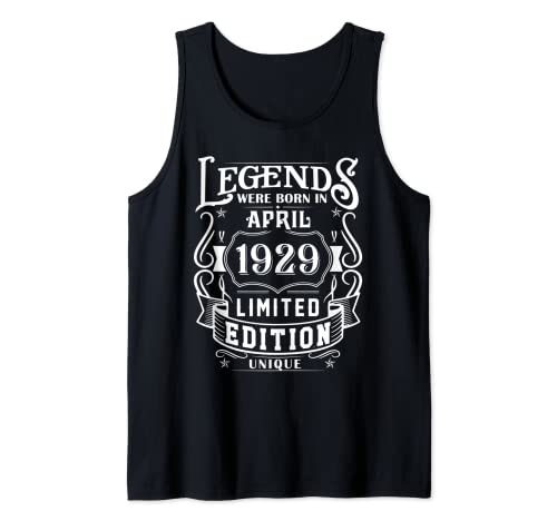 Consigue ahora Cumpleaños Abril 1929 Cumpleaños Edición Limitada Regalo April Camiseta sin Mangas Ofertas 2024 | regaloscumple.com