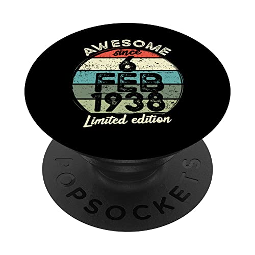 Comprar Camiseta cumpleaños 85 años 6 febrero BlackFriday 1938 85 cumpleaños PopSockets PopGrip Intercambiable Rebajas 2024 | regaloscumple.com