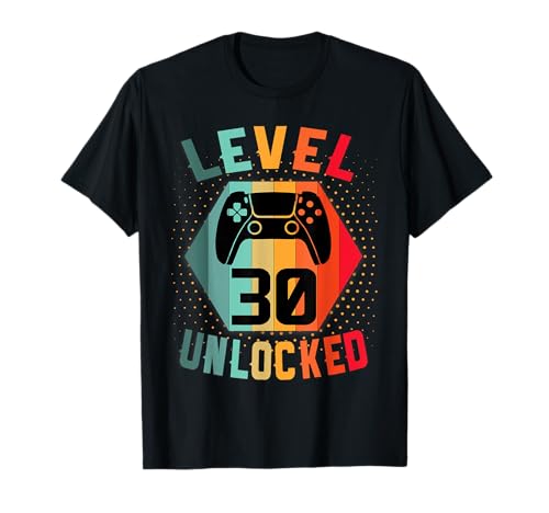 Comprar 30 Años Cumpleaños Regalo Navidad gamer t shirt level 30 unlocked Camiseta Ofertas 2024 | regaloscumple.com