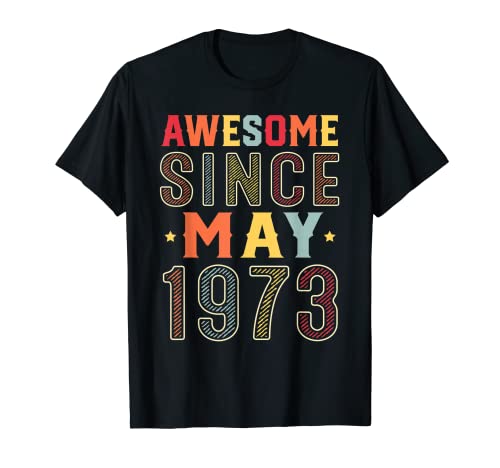 Comprar 49 Años Impresionante Desde Mayo 1973 49 Promoción Cumpleaños Camiseta Top Precio 2025 | regaloscumple.com