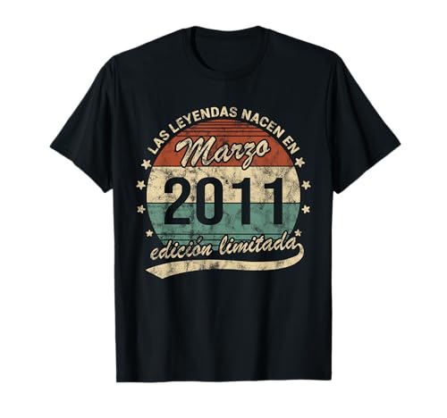 Comprar 13 Años Cumpleaños Las Leyendas Nacen Marzo 2011 Retro Camiseta Catálogo Ofertas 2024 | regaloscumple.com