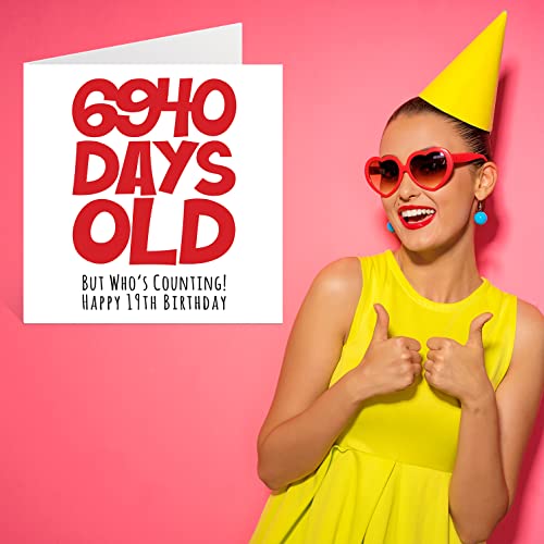 Ofertas en regaloscumple.com Tarjeta de felicitación de 19 cumpleaños para hombres mujeres él