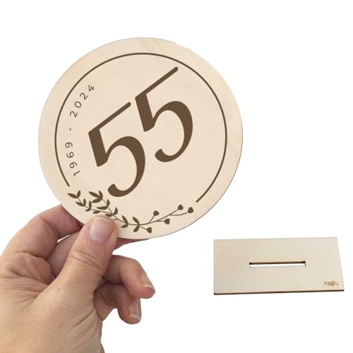 Ofertas en regaloscumple.com Nagu® 55- Regalos Aniversario, Bodas, cumpleaños 55 años. Tarjeta felicitacion o topper e ideas originales de decoracion para hombres mujer, en el Aniversario madre y padre, mamá papá