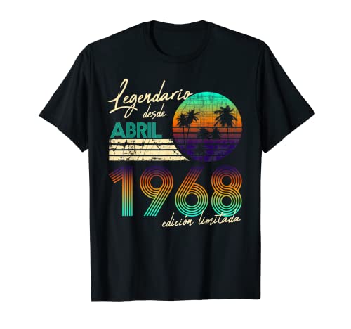 Consigue ahora Cumpleaños Promoción Hombre Regalos Legendario Desde Abril 1968 Camiseta Rebajas 2024 | regaloscumple.com