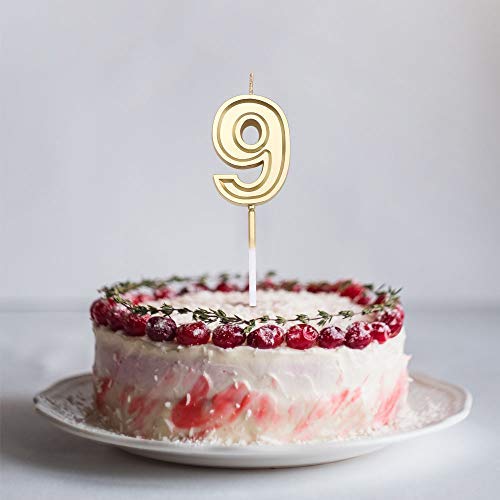 Mejores precios URAQT Velas Cumpleaños Originales  Velas Cumpleaños Divertidas  Velas   Pastel Cumpleaños  Velas Doradas para Cumpleaños  Aniversario  Fiesta Temática  Número 0-9 para Elegir