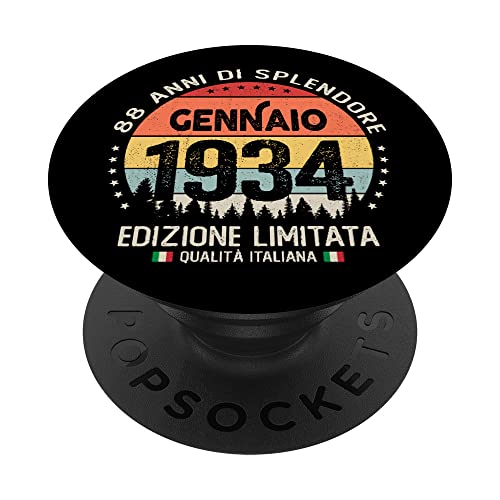 Comprar Vintage BlackFriday enero 1934 abuelo para abuelo regalo 88 años cumpleaños PopSockets PopGrip Intercambiable Ofertas 2025 | regaloscumple.com