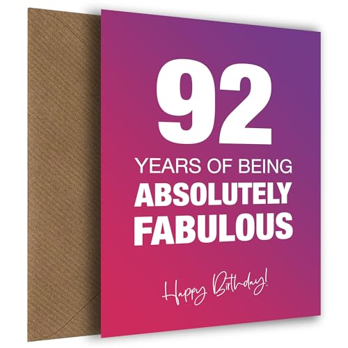 Oferta Fabulosamente tarjeta número mujer, fabulosa celebra años tarjeta absolutamente 92