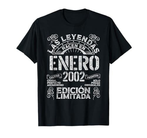 Consigue ahora Ideas para regalar Las Leyendas Nacen En Enero 2002 22 Años Cumpleaños Camiseta Rebajas 2024 | regaloscumple.com