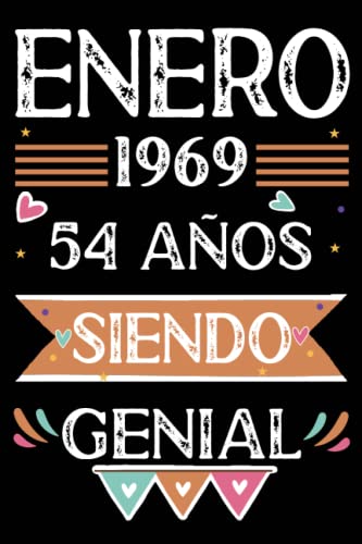 Consigue ahora Cumpleaños CUADERNO Enero 1969 54 Años Siendo Genial: Libro visitas cuaderno 110 páginas felicitaciones idea regalo regalo Para la esposa novia mujer La madre Top Precio 2025 | regaloscumple.com