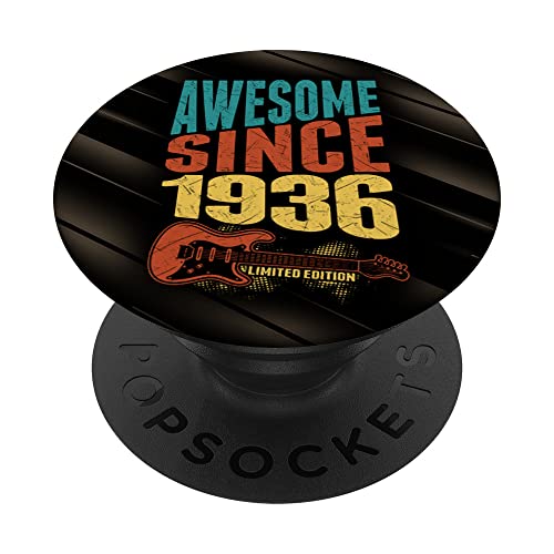 Consigue ahora Retro BlackFriday Impresionante Desde 1936 Edición Limitada Guitarrista Cumpleaños PopSockets PopGrip Intercambiable Top Precio 2025 | regaloscumple.com