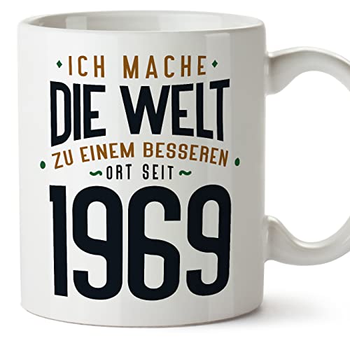 Comprar MUGFFINS Tazas 1969 Cumpleaños - En Alemán - BlackFriday Ich Mache Die Welt zu Einem Besseren - 11 oz / 330 ml - Regalo original y divertido Rebajas 2024 | regaloscumple.com