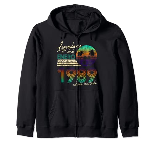 Consigue ahora Cumpleaños BlackFriday Hombre Regalos Legendario Desde Enero 1989 Sudadera con Capucha Rebajas 2024 | regaloscumple.com