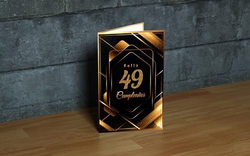Ofertas en regaloscumple.com Cheerset Postal   Feliz Cumpleaños para Hombre o Mujer - Grande A4 21x30 cm con Mucho Espacio para Escribir - Incluye sobre (49 Años)