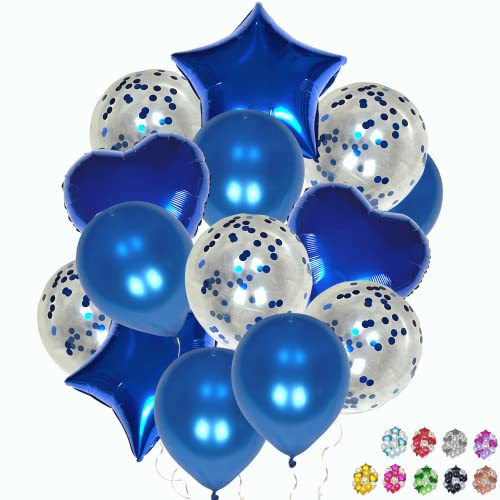Consigue ahora Globos Cumpleaños con Estrellas y Corazones Aluminio 45cm y Globos con Confeti Catálogo y Lisos 30cm para Decoración Cumpleaños Fiestas Infantiles Bodas Aniversario Graduación (Azul Oscuro) Ofertas 2024 | regaloscumple.com