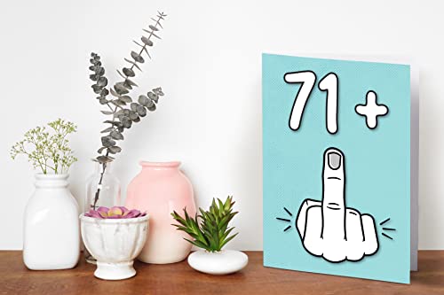 Ofertas de última hora Tarjeta   72 cumpleaños  71 + 1  divertida tarjeta   cumpleaños para mujeres u hombres   72 años