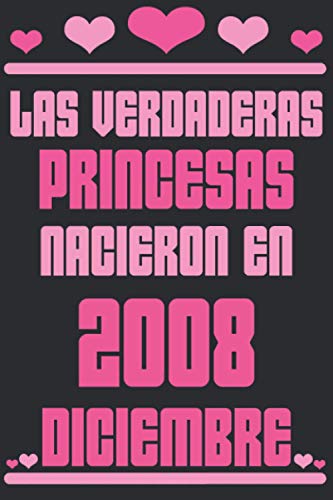 Comprar Las Verdaderas Princesas Nacieron en 2008 Diciembre: Regalo cumpleaños Promoción 12 años para mujeres cuaderno forrado cuaderno cumpleaños regalo ... niñas tía novia 6 * 9 pulgadas 120 pagina Ofertas 2024 | regaloscumple.com