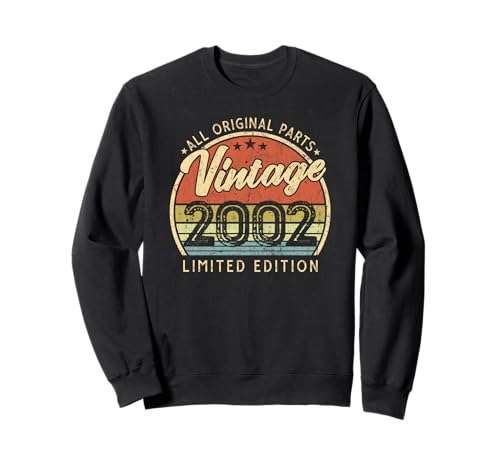 Comprar Vintage 2002 Edición Limitada Retro Regalos Hecho en 2002 Hombres Mujeres Sudadera Ofertas 2025 | regaloscumple.com