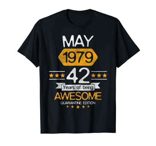 Consigue BlackFriday ahora 42 Años Regalo Mayo 1979 42 Cumpleaños Cuarentena Traje Camiseta Rebajas 2024 | regaloscumple.com