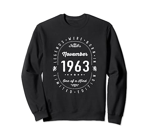 Comprar Legends Were Born In November 1963 Cumpleaños Regalos Sudadera Ofertas 2024 | regaloscumple.com
