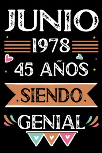 Comprar CUADERNO Junio 1978 45 Años Siendo Genial: Libro visitas cuaderno 110 páginas felicitaciones idea Navidad regalo regalo Para la esposa novia mujer La madre Rebajas 2024 | regaloscumple.com