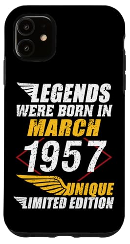 Consigue ahora Carcasa para iPhone 11 Promoción Cumpleaños Marzo 1957 Edición Limitada Regalo March 1957 Ofertas 2025 | regaloscumple.com