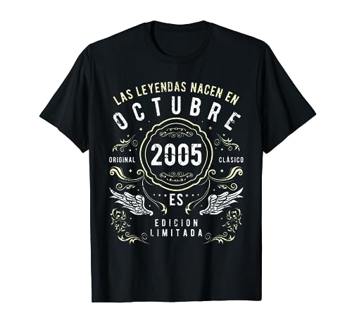 Comprar Las Leyendas Nacen En Octubre 2005 Camiseta Ideas para regalar Rebajas 2024 | regaloscumple.com