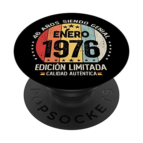 Consigue ahora Regalo 46 años Cumpleaños Hombre Mujer - Catálogo Enero 1976 PopSockets PopGrip Intercambiable Top Precio 2025 | regaloscumple.com