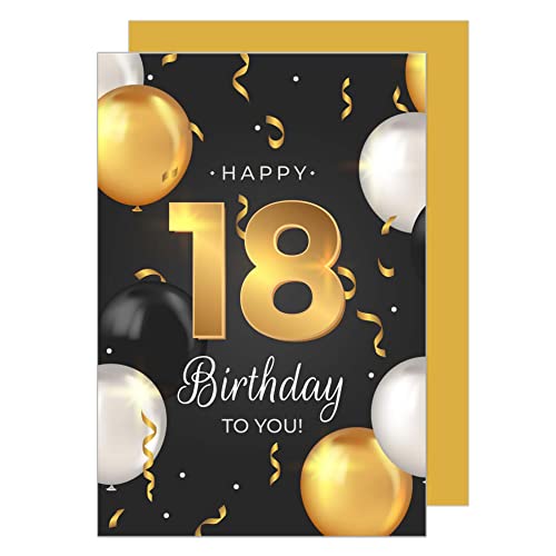 Consigue ahora Edition Seidel Tarjeta felicitación 18 cumpleaños con sobre BlackFriday globos feliz cumpleaños hombre mujer adolescente (GZ351-18 SW023) Top Precio 2024 | regaloscumple.com