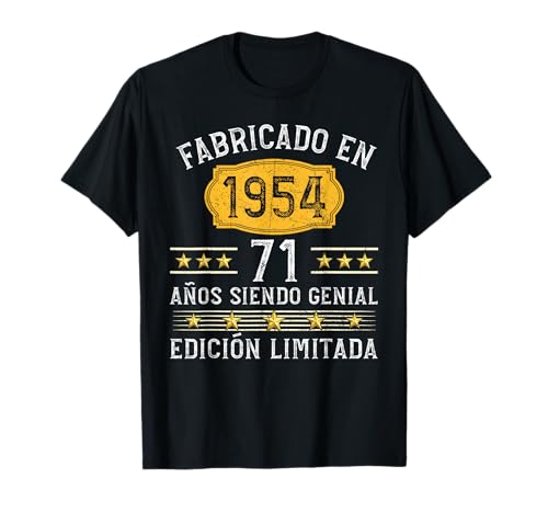 Comprar 71 años Cumpleaños Hombre Mujer Fabricado En Ideas para regalar 1954 Camiseta Top Precio 2024 | regaloscumple.com