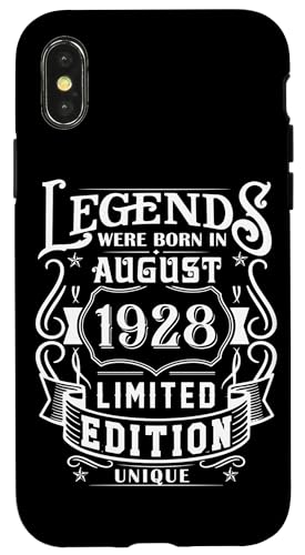Consigue ahora Carcasa BlackFriday para iPhone X/XS Cumpleaños Agosto 1928 Edición Limitada Regalo Legend August Rebajas 2025 | regaloscumple.com