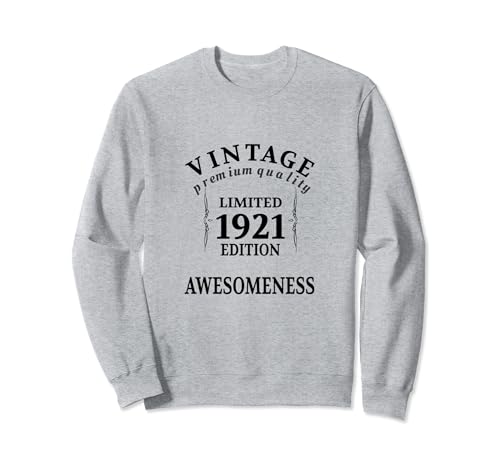Consigue ahora 1921 Vintage Limited meme Navidad awesomeness Cita cumpleaños Sudadera Top Precio 2024 | regaloscumple.com