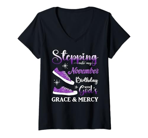 Comprar Mujer Entrando en mi cumpleaños Regalos noviembre para mujeres niñas y mujeres divertido Camiseta Cuello V Top Precio 2024 | regaloscumple.com