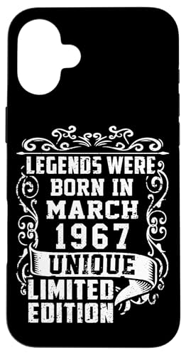 Consigue ahora Carcasa para iPhone 16 Plus Cumpleaños Marzo Regalos 1967 Edición Limitada Regalo March 1967 Ofertas 2024 | regaloscumple.com