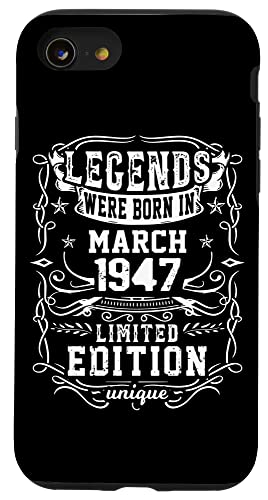 Comprar Carcasa para BlackFriday iPhone SE (2020) / 7 / 8 Cumpleaños Marzo 1947 Edición Limitada Regalo March 1947 Rebajas 2025 | regaloscumple.com