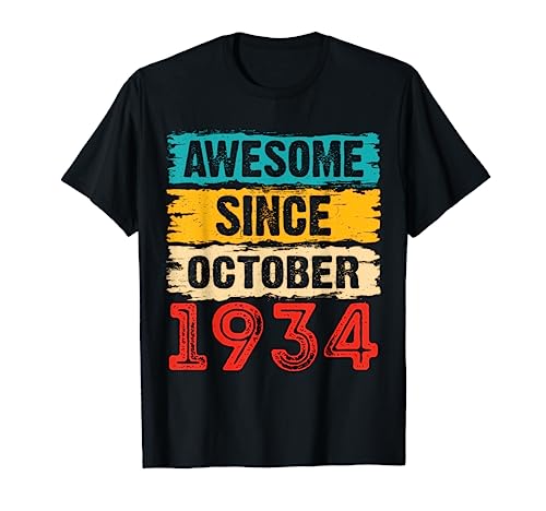 Consigue ahora Regalos cumpleaños 89 años impresionantes desde octubre Promoción 1934 Camiseta Ofertas 2024 | regaloscumple.com