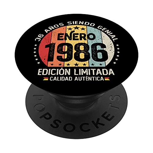 Comprar Regalo 36 años Cumpleaños Hombre Mujer - Enero 1986 Navidad PopSockets PopGrip Intercambiable Ofertas 2025 | regaloscumple.com