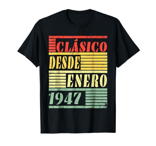 Comprar 78 Cumpleaños Hombre 78 Catálogo años Hecho En 1947 Enero Camiseta Rebajas 2025 | regaloscumple.com