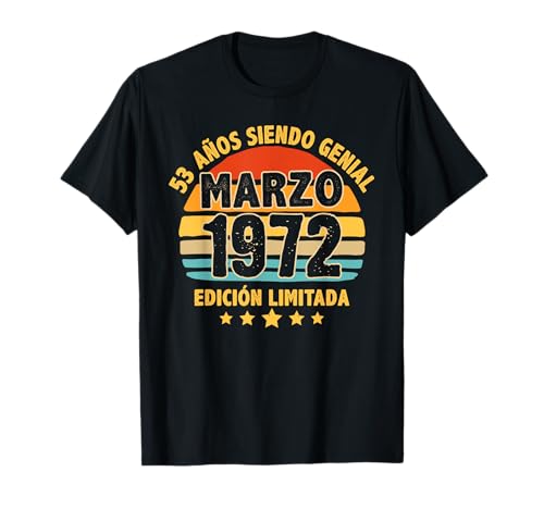 Comprar Marzo 1972 BlackFriday 53 Años Hombre Cumpleaños Regalo Marzo 1972 Camiseta Ofertas 2024 | regaloscumple.com