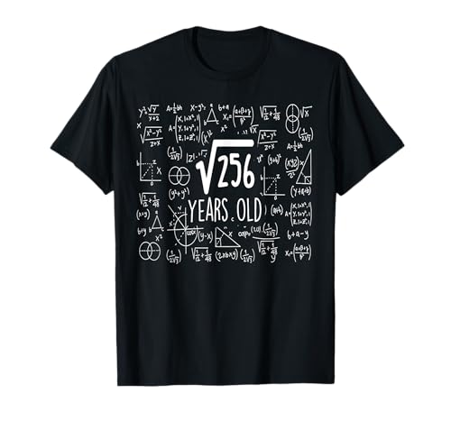 Consigue ahora 16o cumpleaños raíz 256 = nacido 16 años matemáticas Cumpleaños 2005 Camiseta Rebajas 2024 | regaloscumple.com