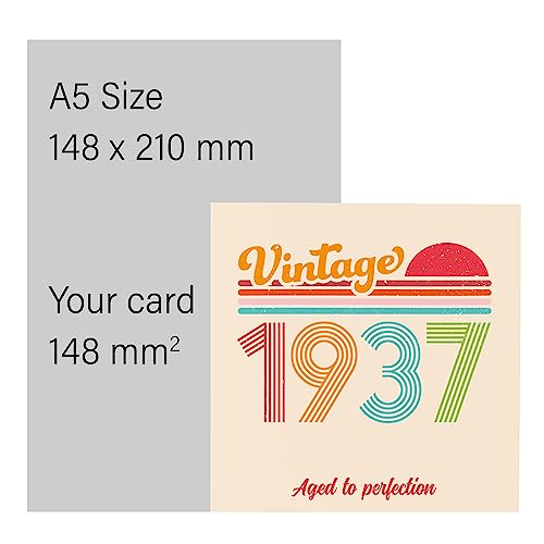 Ofertas Mug Monster Tarjeta   cumpleaños 86 – Vintage 1937 Aged to Perfection  divertida tarjeta   felicitación para hombres y mujeres  tarjetas   cumpleaños para mujeres  tarjetas   cumpleaños para